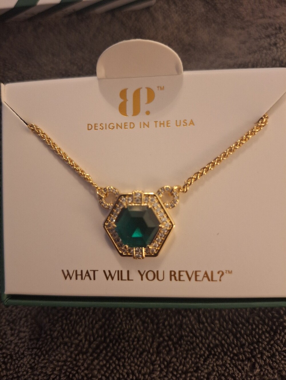 Bomb Party May 2026 Birthday Collection Necklace with Lab Created Emerald